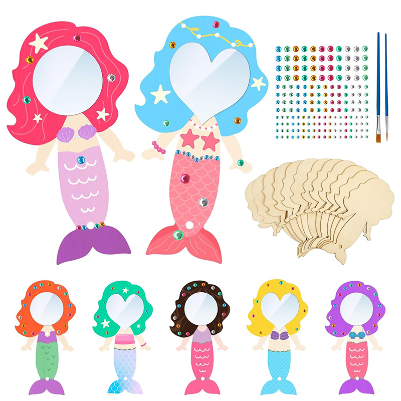 Home Improvement Kids - 12 pezzi sirena specchio in legno
